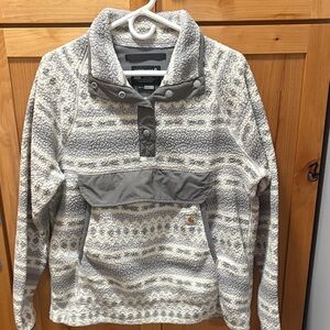 Carhartt Women's Fleece Quarter Snap Front Jacket; Size Large